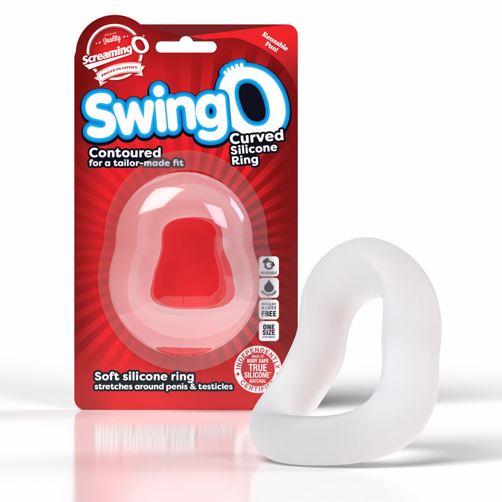 Screaming O Swingo Curve (Clear) – Stretchy True Silicone Cock Ring Clear > Cock Ring > Single Main image