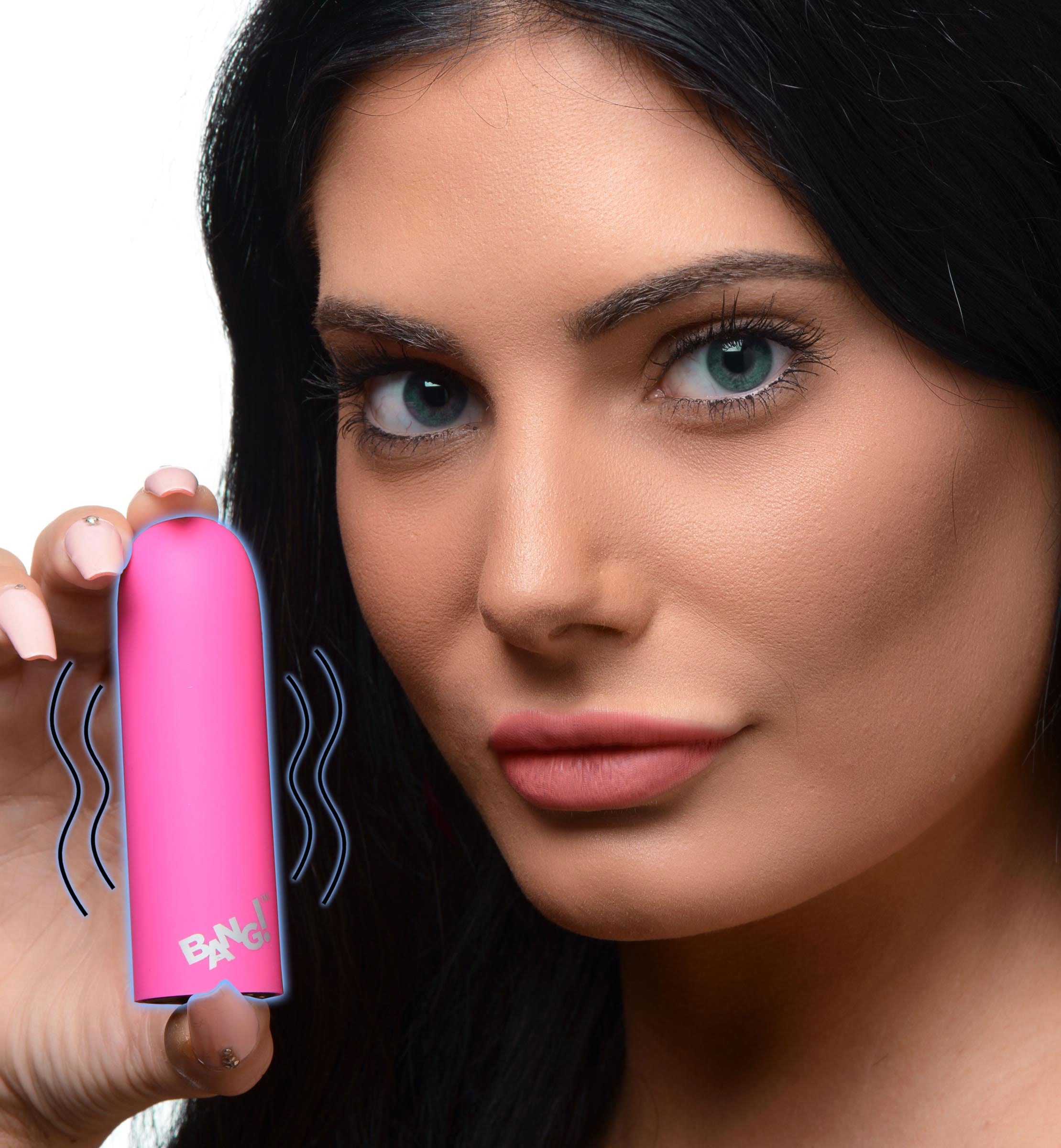 Mega Vibrator Bullet in Black with 10 Vibration Patterns (Black / Blue /Pink) > Vibrators > Mini Vibrators