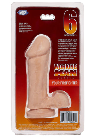 Cloud 9 Working Man 6 Inch Realistic Dong with Suction Base Dongs Realistic