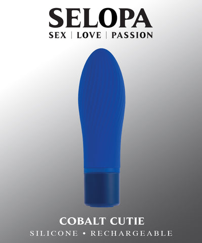Selopa Cobalt Cutie - 4 Inch Silicone Rechargeable Bullet Vibrator BULLETS