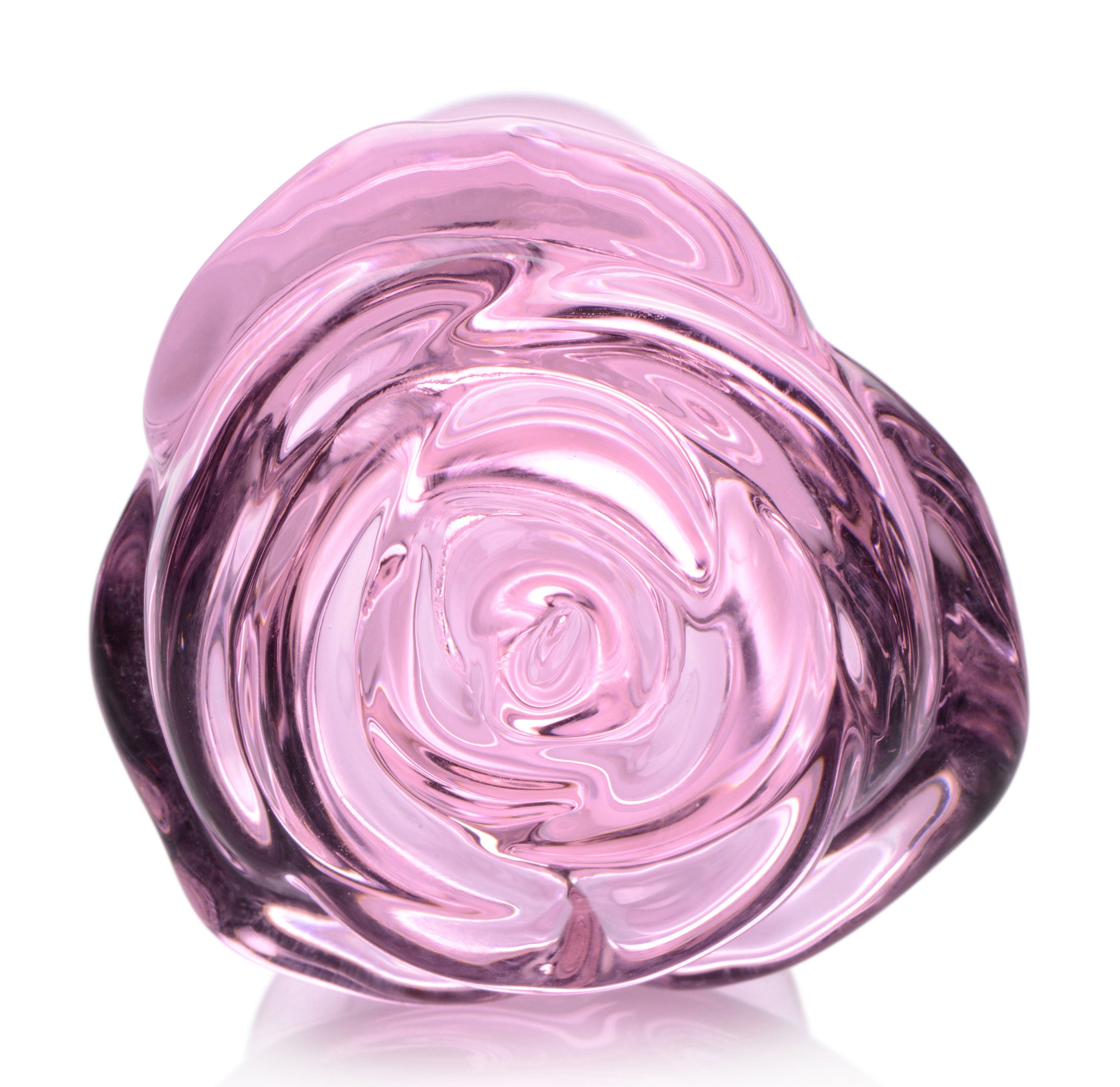 Pink Rose Glass Anal Plug Small – Shatter-Resistant Glass Plug Butt Plugs