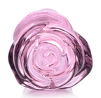 Rose Floral Borosilicate Glass Anal Plug Size Small > Glass > Toys
