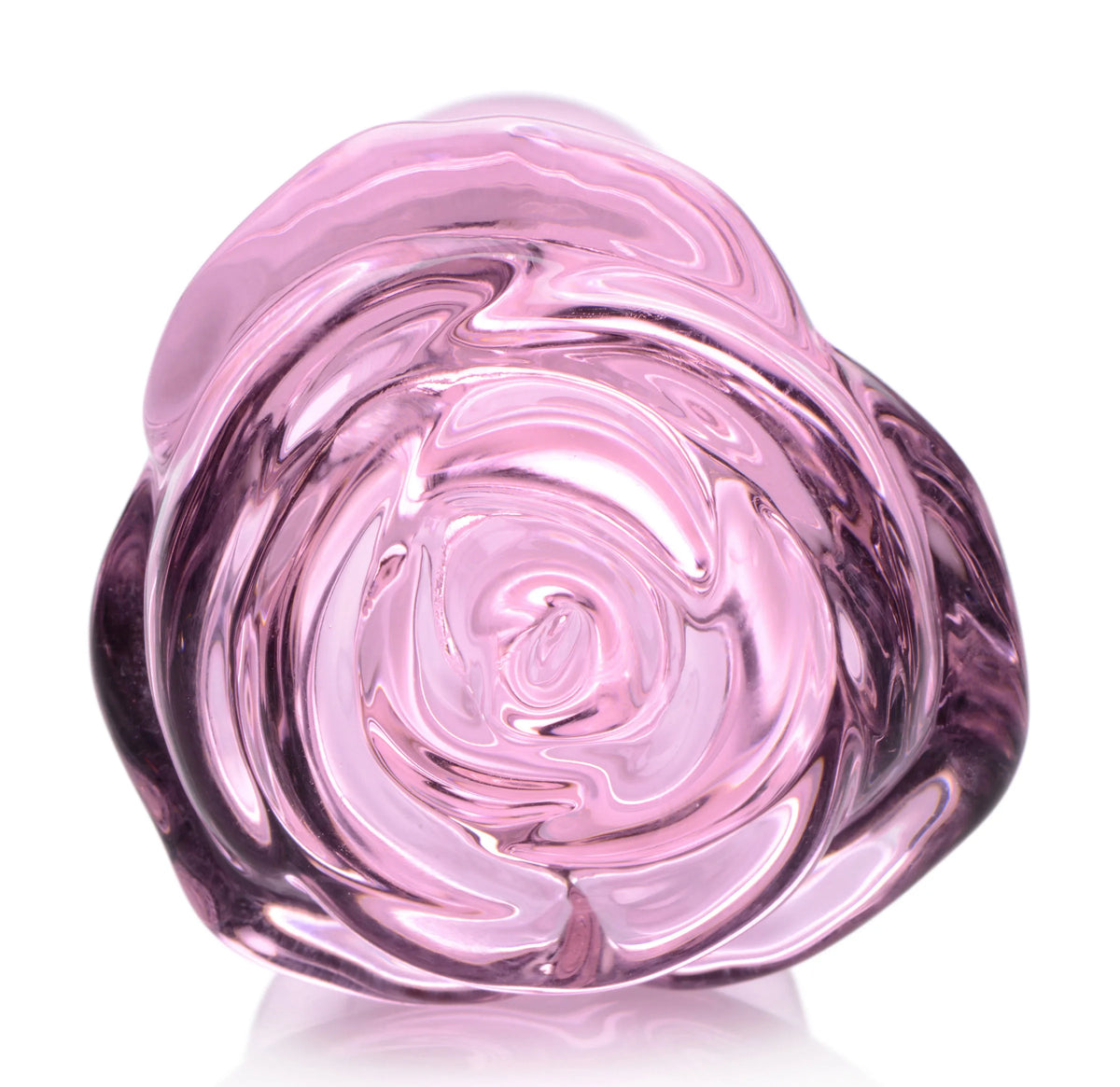 Rose Floral Borosilicate Glass Anal Plug Size Small > Glass > Toys