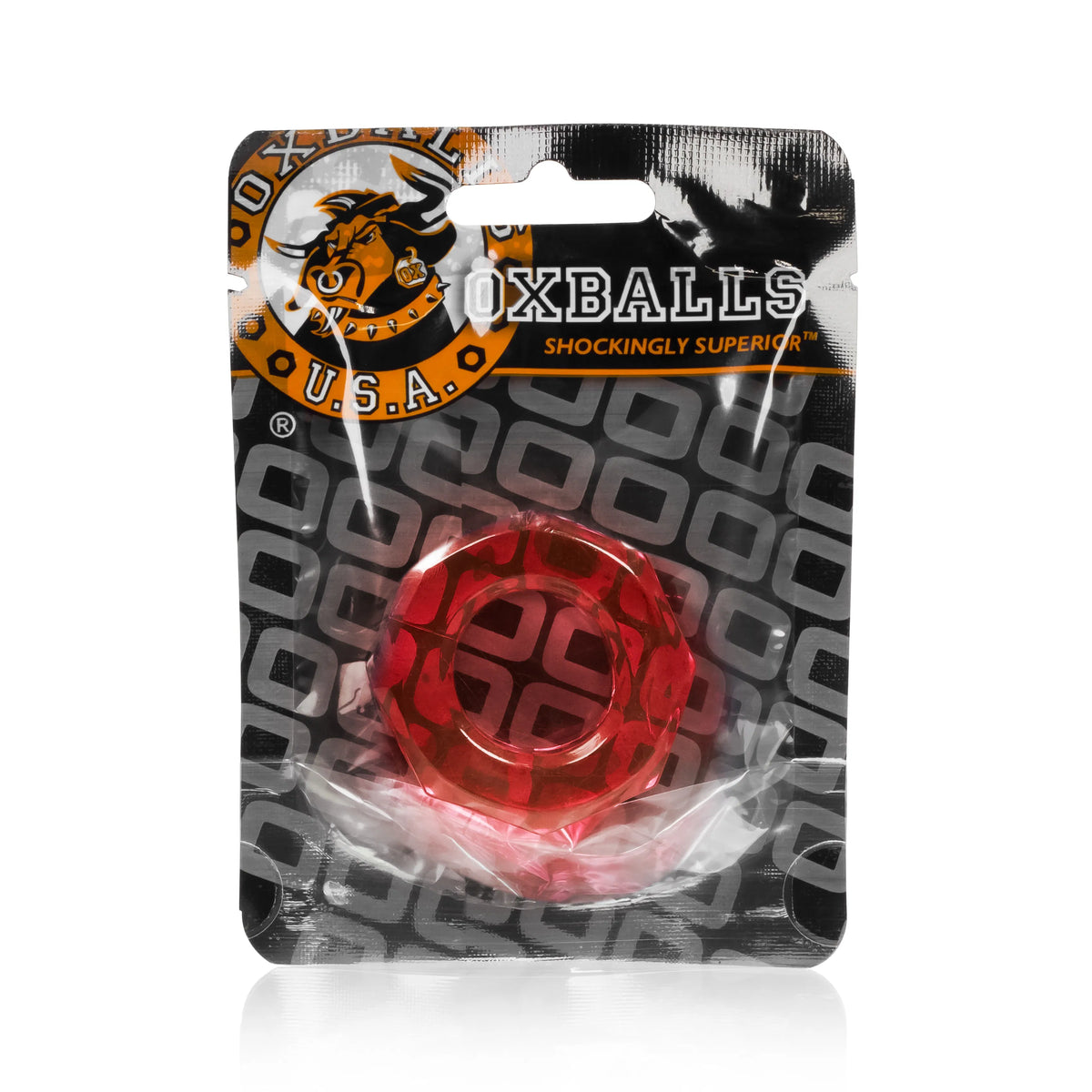 Oxballs Humpballs Screw Cockring – Stretchy Flexible Cockring - Red > Cock Ring > Single