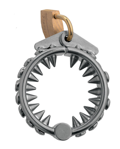 Impaler Locking CBT Ring With Spikes Stainless Steel Toy Medical Themed