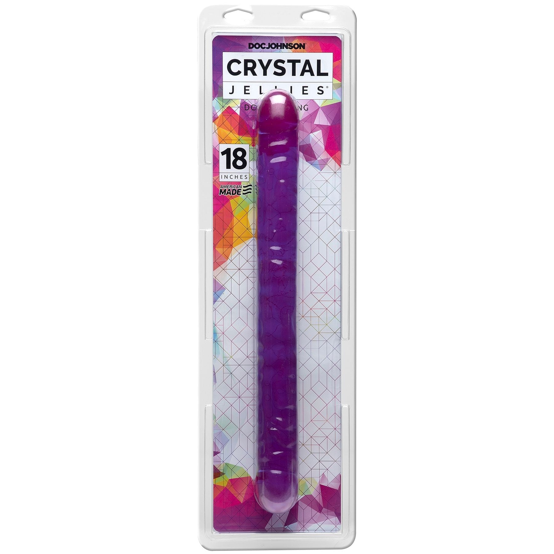 Crystal Jellies 18 Inch Double Dong (Clear) – Clear Double-Ended Dildo Double Dongs