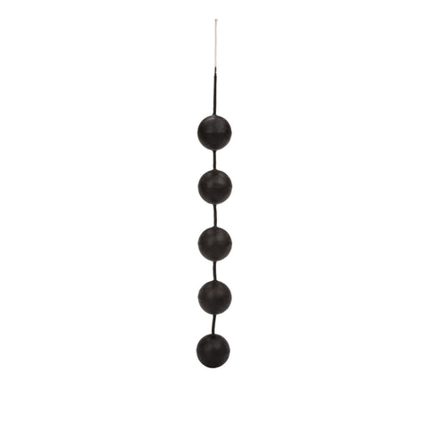 CalExotics Power Balls Black Latex Dipped 5-Ball Pleasure System with Easy Retrieval Cord 1.25 Inch Diameter > Sex Toys For Ladies > Kegel Exercise