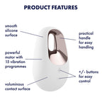 Satisfyer Layons White Temptation – Compact Ergonomic Clitoral Stimulator with 15 Vibration Modes > Sex Toys For Ladies > Clitoral Vibrators and Stimulators