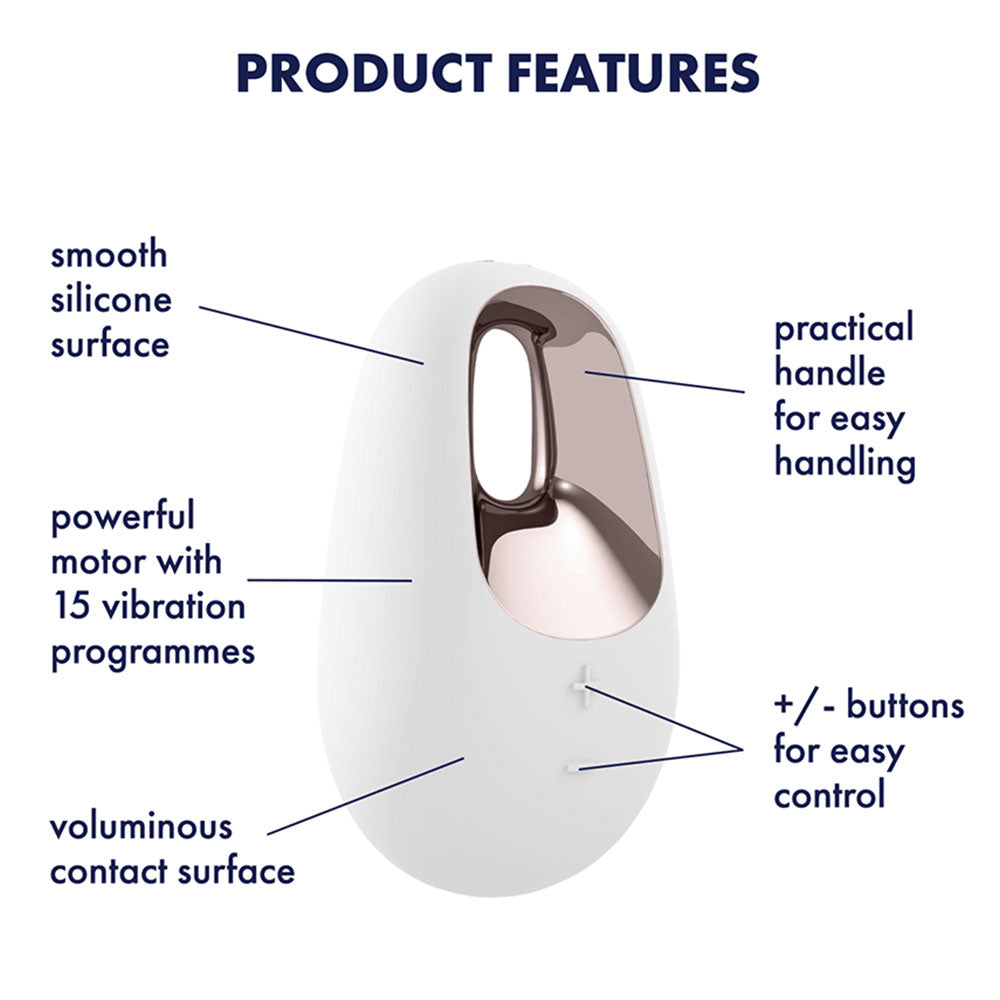 Satisfyer Layons White Temptation – Compact Ergonomic Clitoral Stimulator with 15 Vibration Modes > Sex Toys For Ladies > Clitoral Vibrators and Stimulators