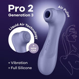 Satisfyer AIR PULSATION-PREMIUM Purple Satisfyer Pro 2 Generation 3 - Lilac Clitoral Stimulator 4061504051895