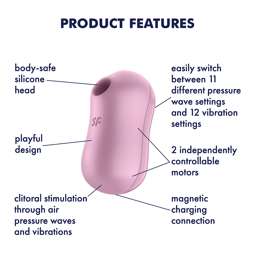 Satisfyer Cotton Candy – Air Pulse Stimulator Plus Vibrator > Sex Toys For Ladies > Air Pulsation