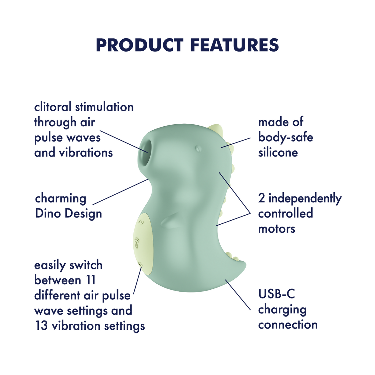 Satisfyer Din-Oooh – Compact Pressure Wave Vibrator with Two Motors > Sex Toys For Ladies > Air Pulsation