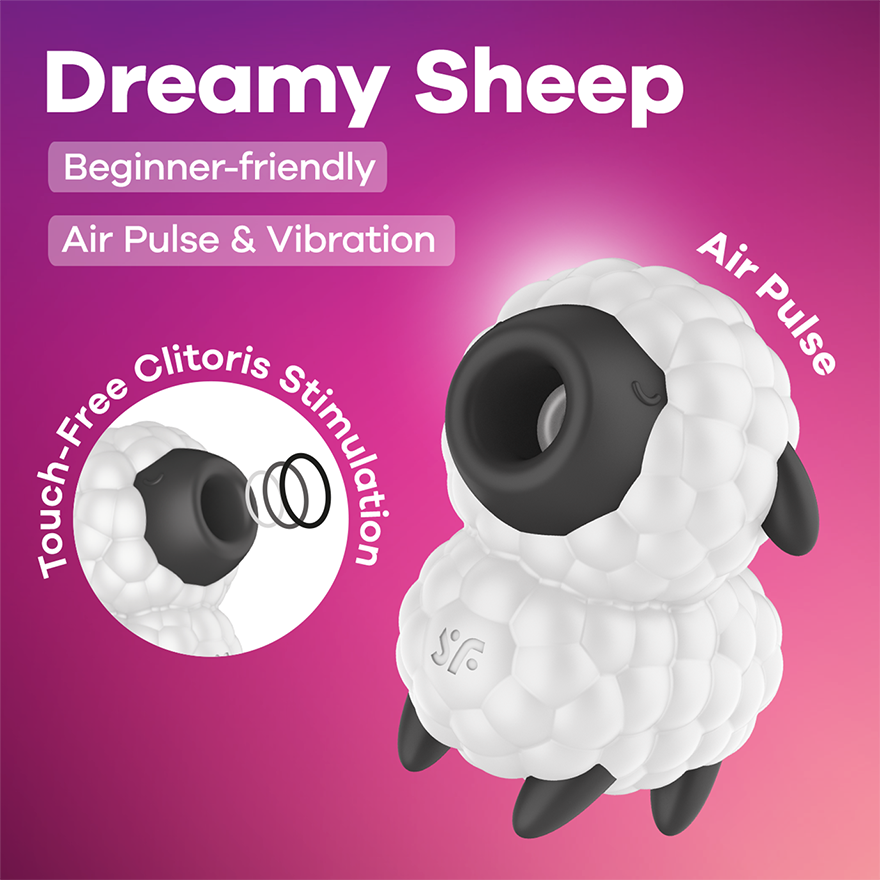 Satisfyer Dreamy Sheep – Compact Air Pulse and Vibrator Toy > Sex Toys For Ladies > Air Pulsation