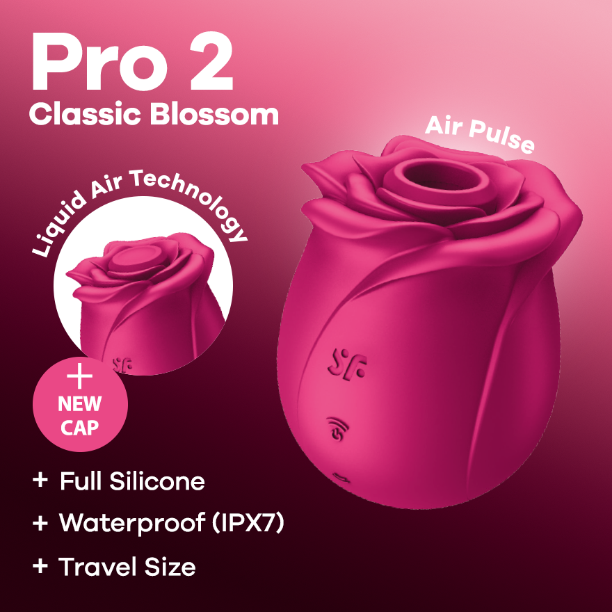 Satisfyer Pro 2 Classic Blossom – Pressure Wave Vibrator > Sex Toys For Ladies > Air Pulsation