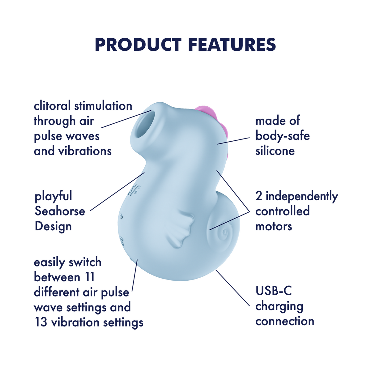 Satisfyer Sea Pony – Air Pulse and Vibrator with Dual Stimulation > Sex Toys For Ladies > Air Pulsation