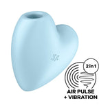 Satisfyer STIMULATORS-PREMIUM Blue Satisfyer Cutie Heart -   Air Pulsation Stimulator with Vibration Blue 4061504037271