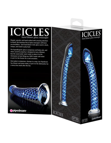 Icicles Blue Glass Massager Handcrafted Luxury Adult Toy > Sex Toys > Glass