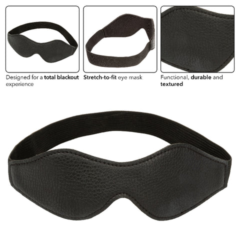 Nocturnal Collection Stretch Eye Mask Black for Sensory Play Blindfold