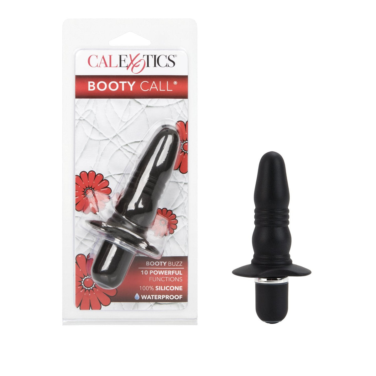 Booty Call Booty Buzz Black Silicone Probe 3 Inch with 10 Vibration Settings Black > Anal Range > Vibrating Butt Plugs