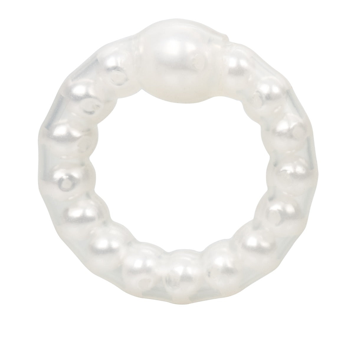 CalExotics Pearl Beaded Stretch Ring with Stimulating Beads – Prolong Ring for Men > Cock Ring > Single