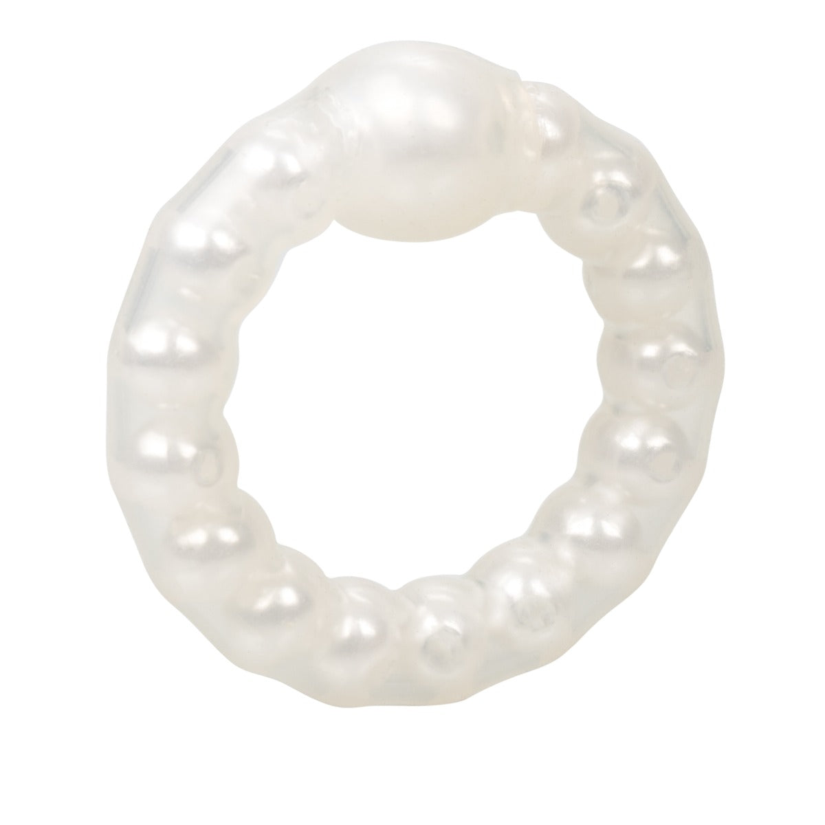 CalExotics Pearl Beaded Stretch Ring with Stimulating Beads – Prolong Ring for Men > Cock Ring > Single