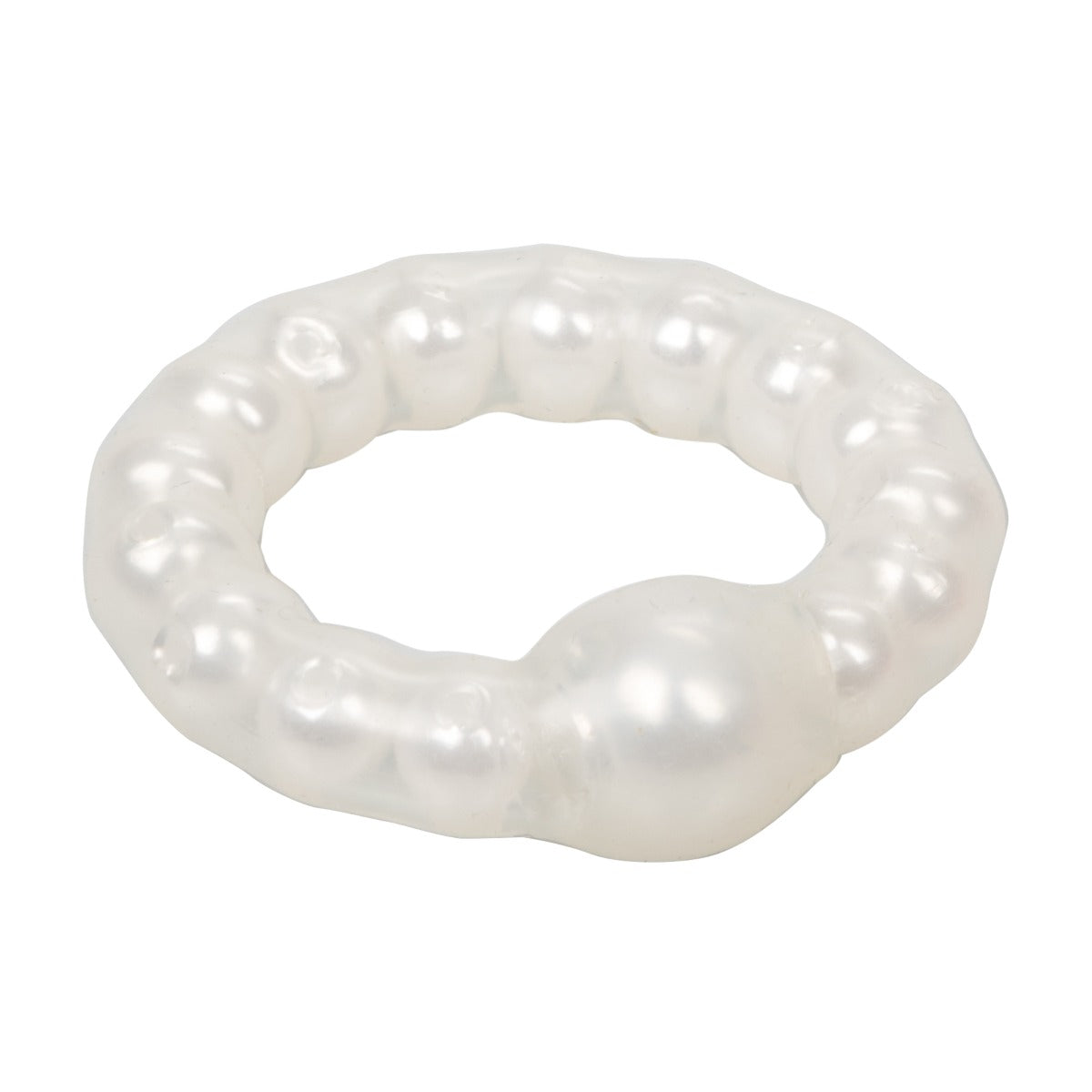 CalExotics Pearl Beaded Stretch Ring with Stimulating Beads – Prolong Ring for Men > Cock Ring > Single
