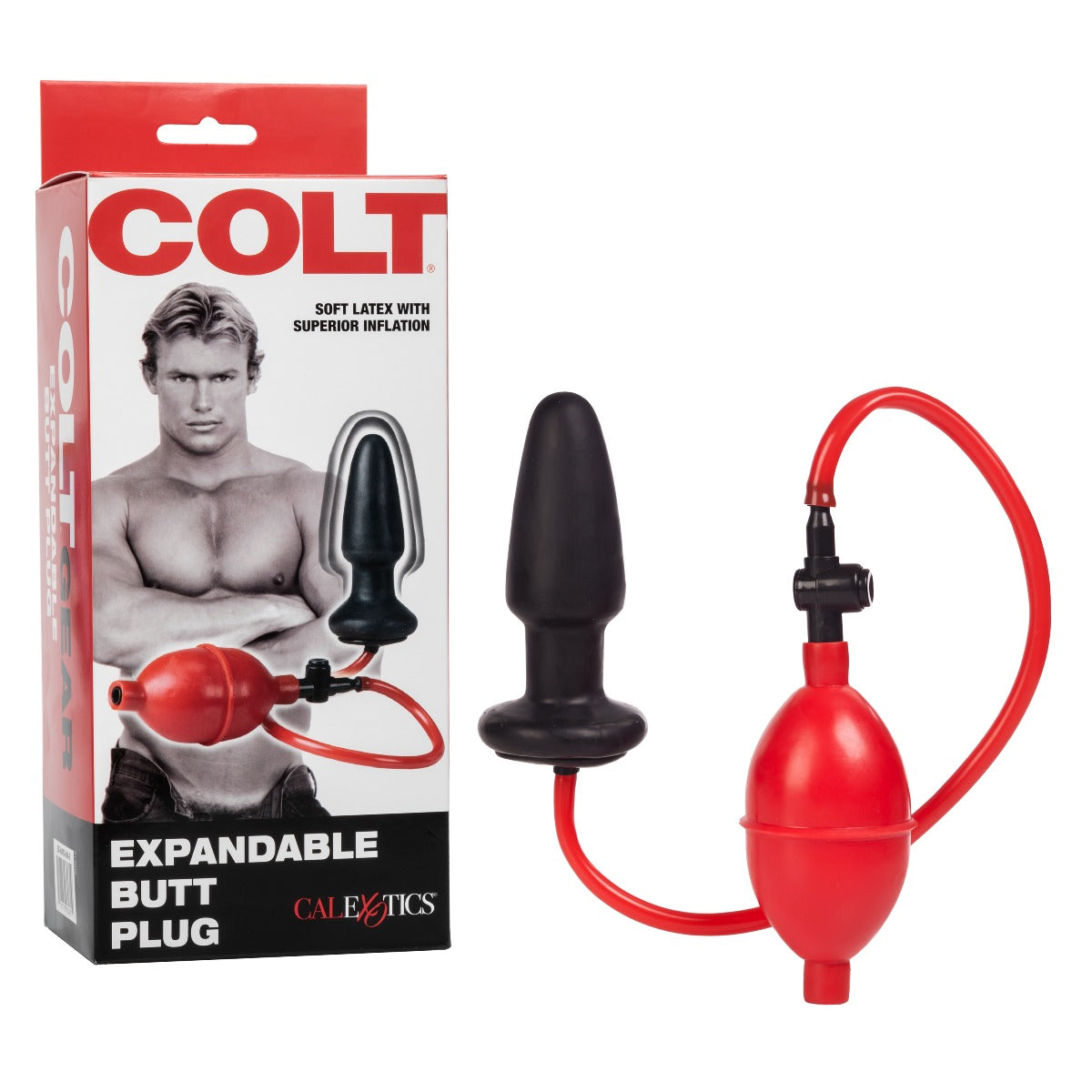 Colt Expandable Butt Plug – Adjustable Inflatable PVC and ABS Anal Toy with 4-Inch Insertable Length Red > Anal Range > Tunnel and Stretchers