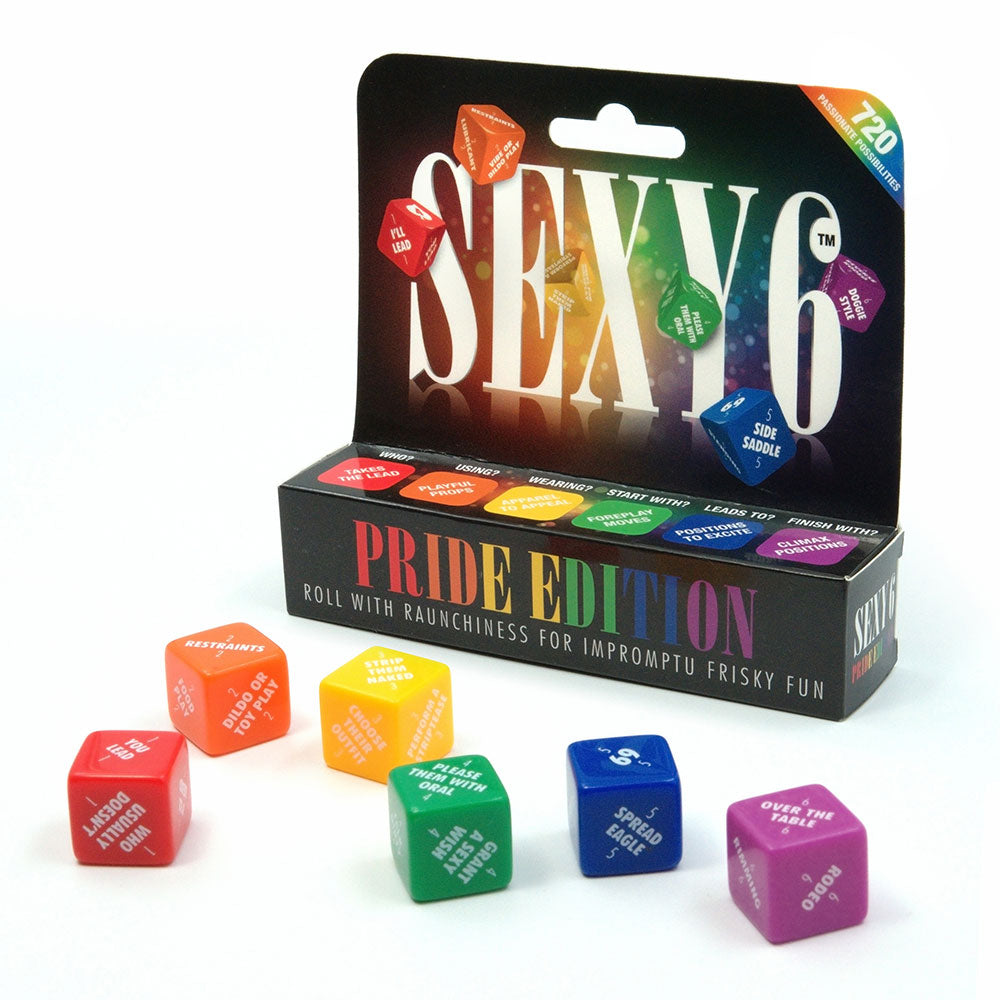 Sexy 6 Pride Edition Dice Set – Vibrant Rainbow Intimate Dice Set > Novelties > Games