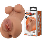 Hannah Realistic Vagina Masturbator (Brown) – Dual-Channel Masturbator > Sex Toys For Men > Masturbators > Manual