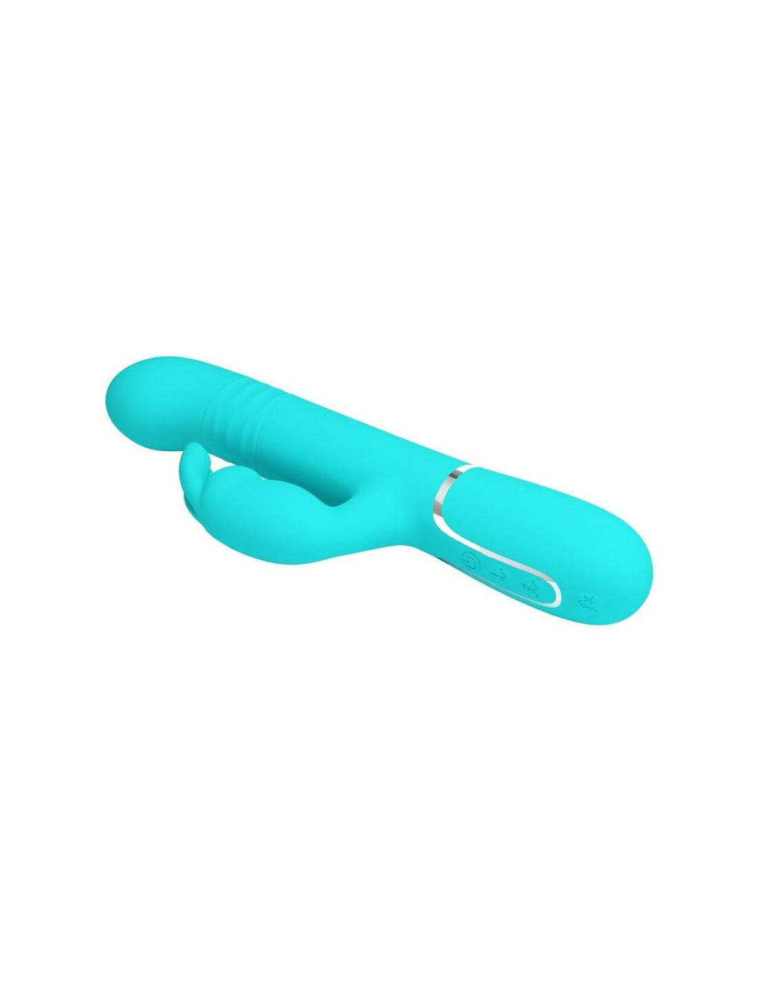 Coale Thrusting 9" Rabbit Vibrator Pearls Turquoise > Vibrators > Ladies > Rabbit