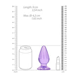 Shots Toys ANAL TOYS Purple REALROCK 11.5 cm Anal Plug -  -  (4.5'') Butt Plug 8714273520777