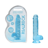 Shots Toys DONGS Blue RealRock 6'' Realistic Dildo With Balls 7423522631652