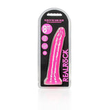 Shots Toys DONGS Pink REALROCK 20 cm Slim Glow in the Dark Neon -  (8'') Dong 8714273519993