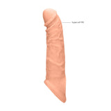 Shots Toys SLEEVES Flesh REALROCK 8'' Realistic Penis Extender with Rings -  20.3 cm Penis Extension Sleeve 7423522550588