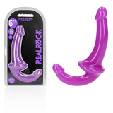 Shots Toys STRAP-ONS Purple REALROCK 13.5 cm Strapless Strap-On Glow in the Dark 8714273520166