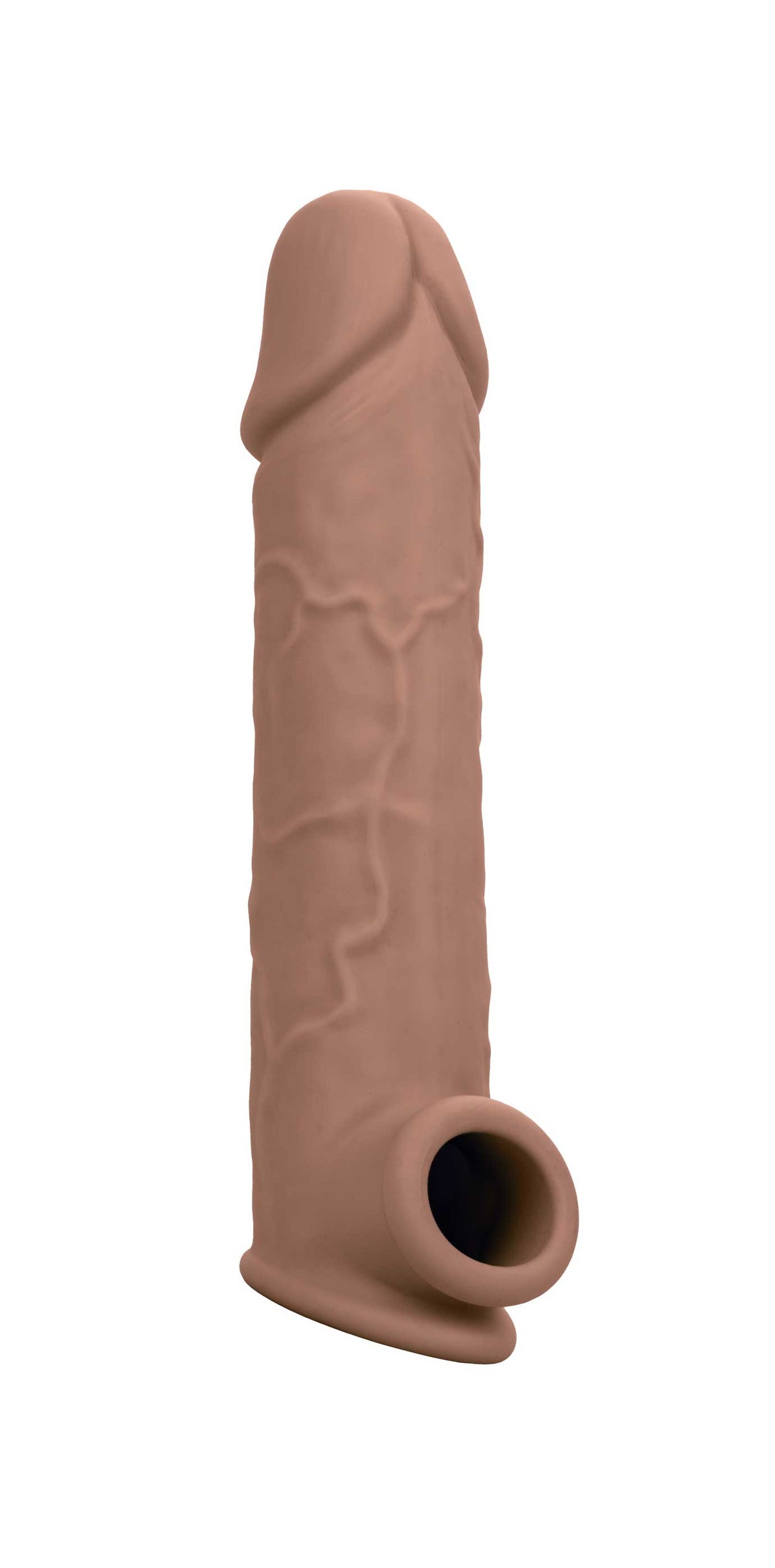 Performance Maxx Life-Like Extension 8 Inch Brown with Built-In Scrotum Strap and Hollow Design > Sex Toys For Men > Penis Sleeves
