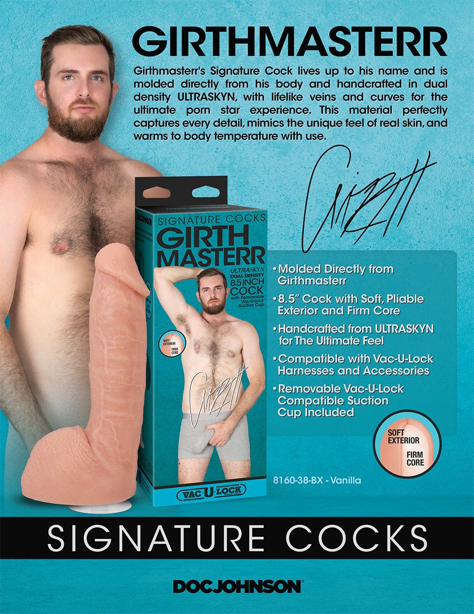 Girthmasterr 8.5 Inch ULTRASKYN Cock with Realistic Feel Tan Dongs Celebrity