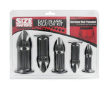 Size Matters Adult Toys Black Ease-In Anal Dilator Kit 811847010189
