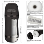 Optimum Power Pulsar Stroker Black Vibrating Masturbator with Suction and Textured Sleeve > Sex Toys For Men > Masturbators Premium