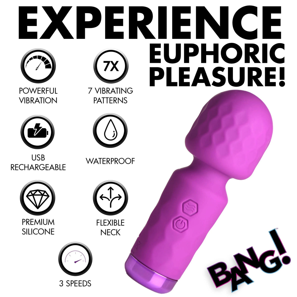 Bang 10X Mini Silicone Wand 4.5 Inch Flexible Neck > Sex Toys > Mini Massagers