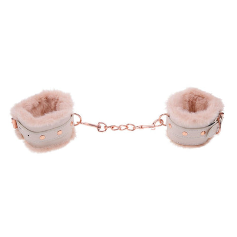 Sex and Mischief Peaches and Cream Fur Handcuffs Restraints