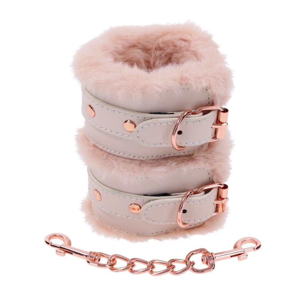 Sex and Mischief Peaches and Cream Fur Handcuffs Restraints