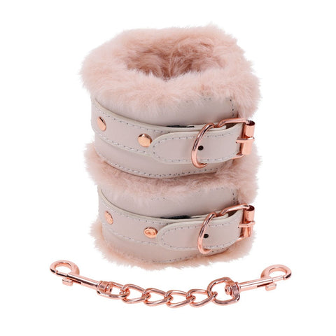 Sex and Mischief Peaches and Cream Fur Handcuffs Restraints