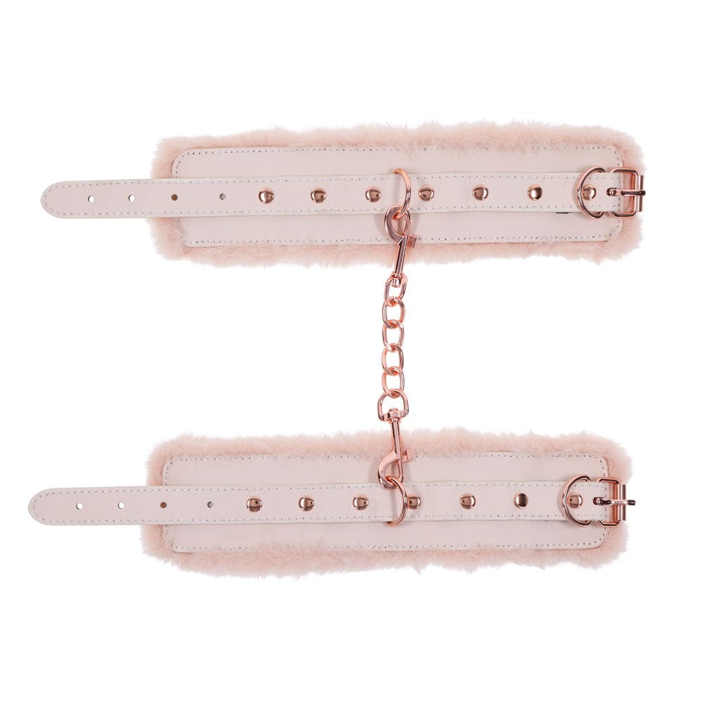 Sex and Mischief Peaches and Cream Fur Handcuffs Restraints