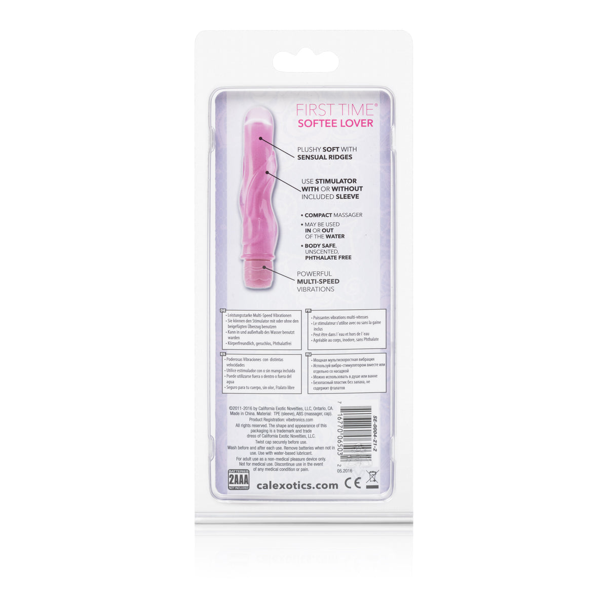 First Time Softee Lover Pink Multi-Speed Vibrator with Removable Soft Sleeve 5 Inch Waterproof Stimulator > Vibrators > Standard Vibrators