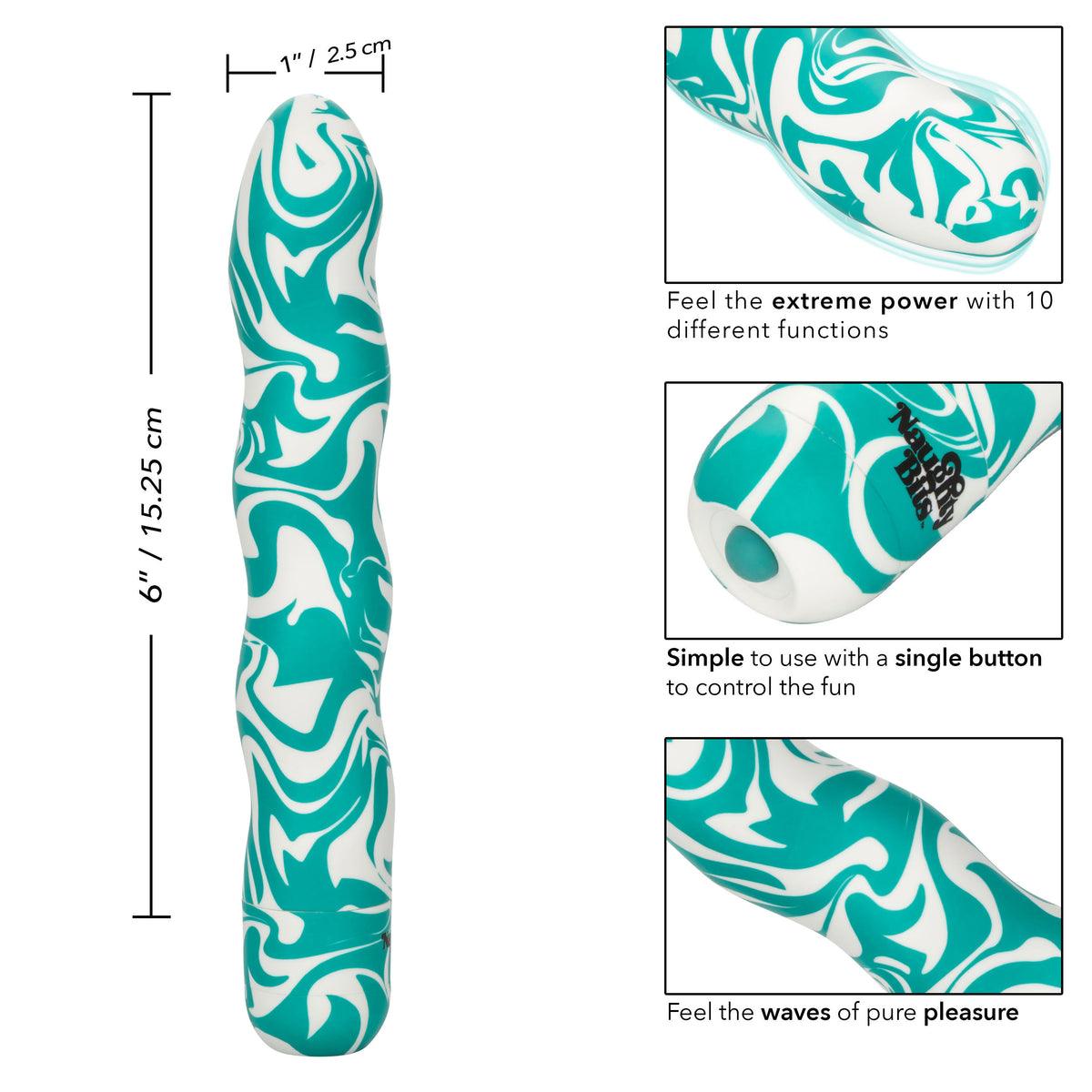 Naughty Bits Squiggle Dick Personal Vibrator Multi Vibrators
