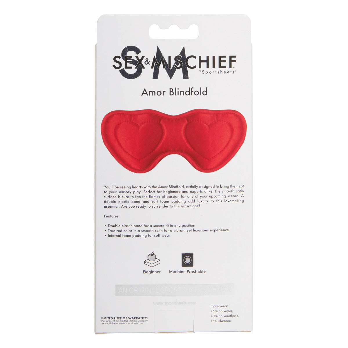 Sex & Mischief Amor – Padded Satin Blindfold Sensory Accessory > Bondage Gear > Blindfolds