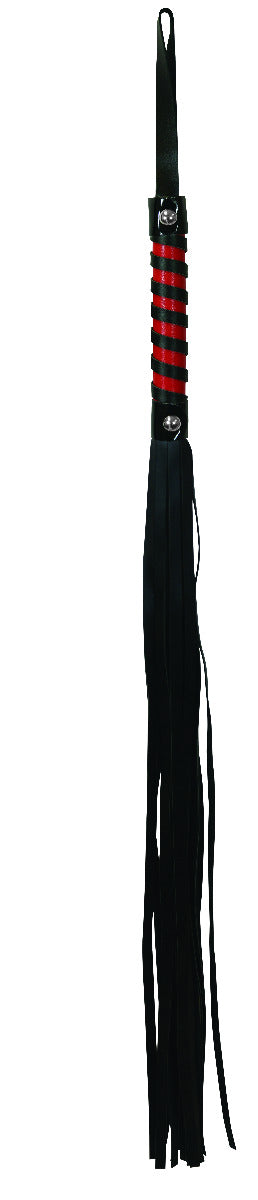 Sex and Mischief Stripe Flogger – 32-Inch Leather Flogger > Bondage Gear > Whips & Floggers