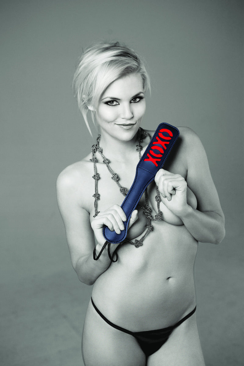 Sex & Mischief XOXO Vinyl Paddle 30 cm Length Includes Matching Wrist Strap Paddle > Bondage Gear > Paddles