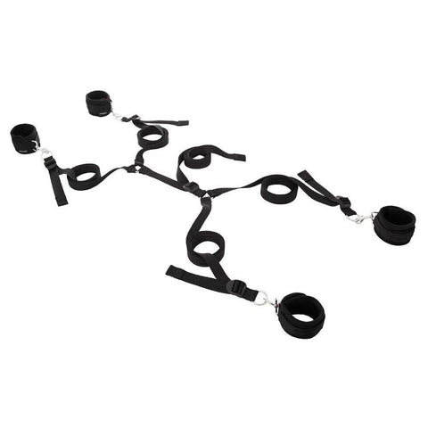 SportSheets Under Bed Restraint System For Secure Couples Black Restraints